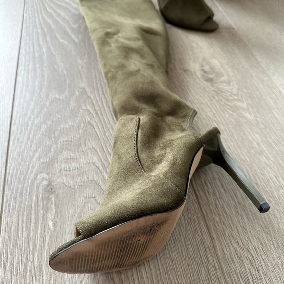 Nine West Open-Toe olive green Knee High Boots - Picture 4 of 4